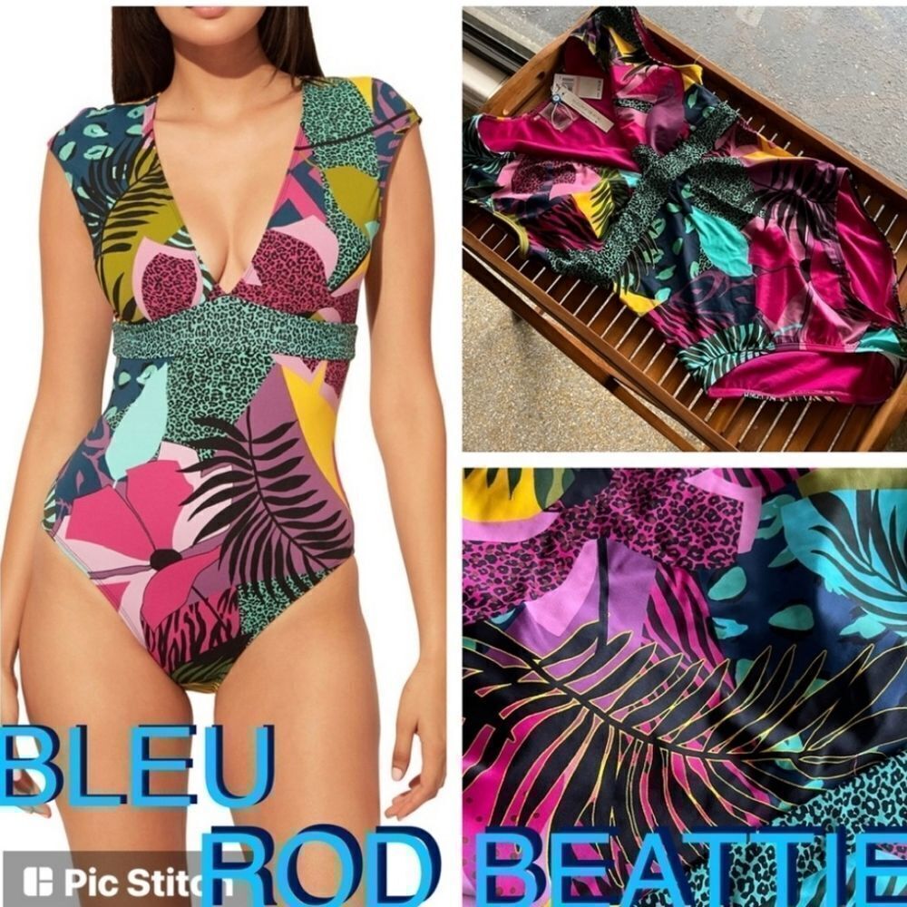 2024 Bleu Rod Beattie Women's Jungle Book Cap Sleeve Mio swimsuit Size 4